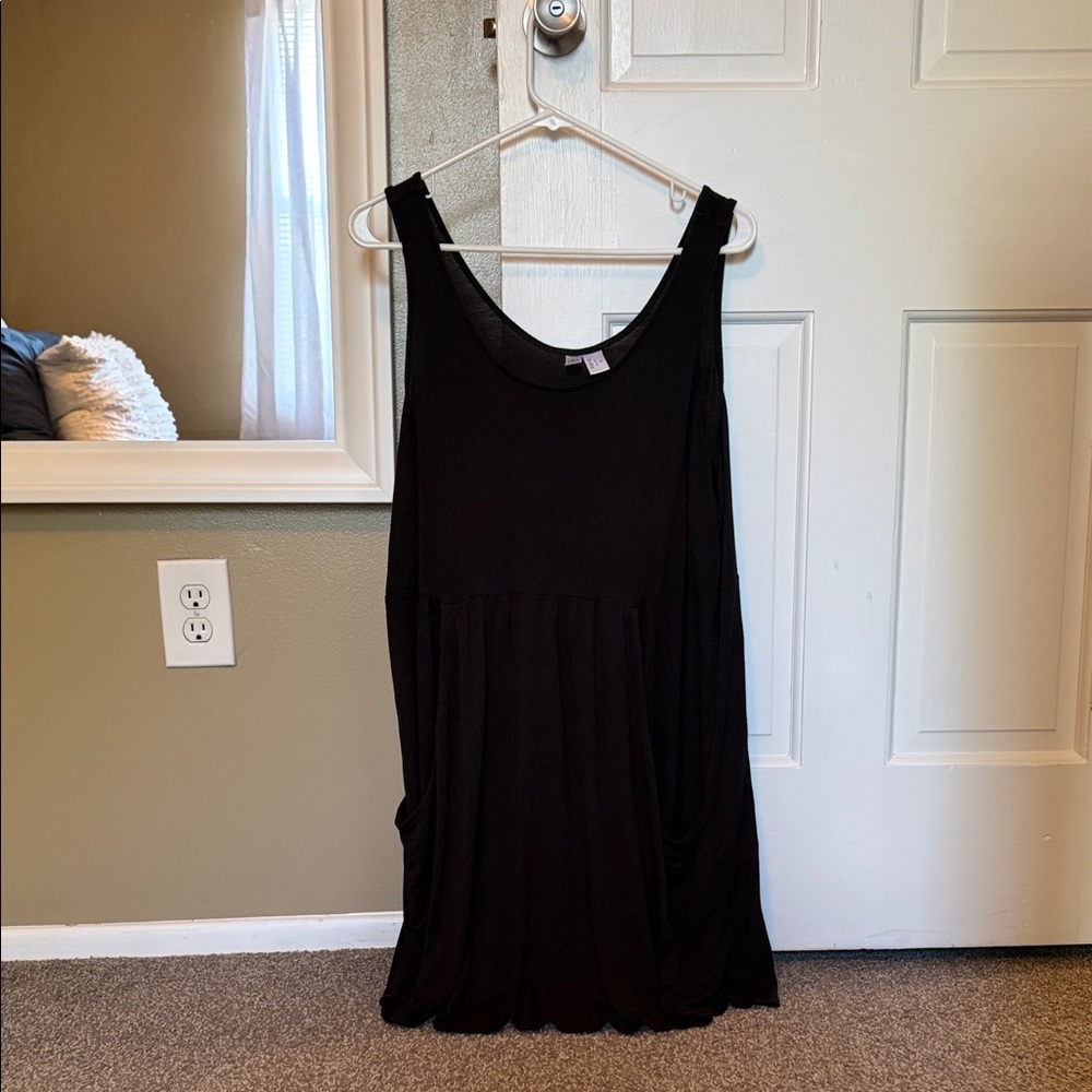 A.N.A Black Sleeveless Dress with Pockets